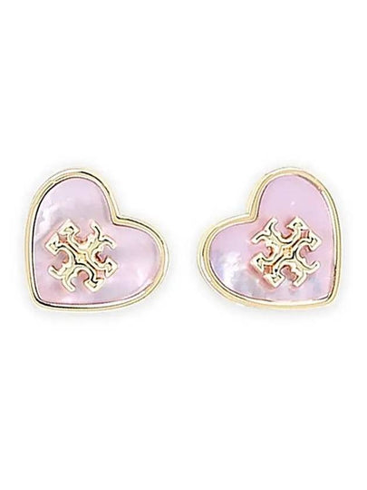 Women's Kira Heart Stud Earrings Pink - TORY BURCH - BALAAN 2