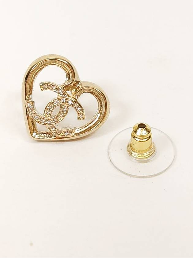 Heart CC Earrings Gold - CHANEL - BALAAN 4