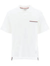 RWB Pocket Interlock Cotton Short Sleeve Polo Shirt White - THOM BROWNE - BALAAN 3