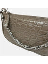 Mini Rachel Croco Shoulder Bag GRIGIO 21PFMIRAMUDCCESMA - BY FAR - BALAAN 4