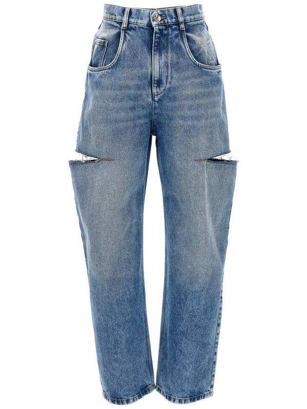 Women's Cut Out 5 Pocket Jeans Blue - MAISON MARGIELA - BALAAN 2