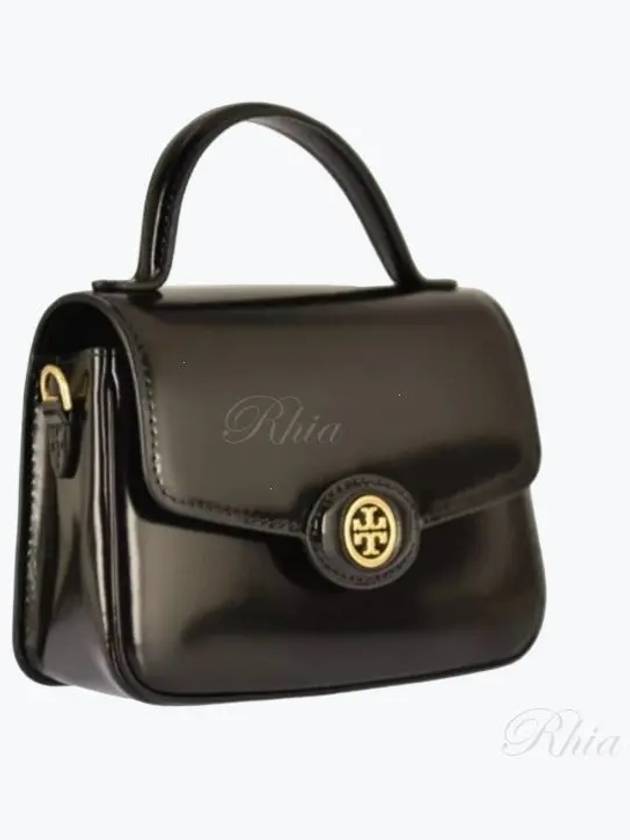 Small Robinson Spazzolato Cross Bag Black - TORY BURCH - BALAAN 2