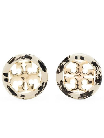 Miller Painted Stud Earrings Ivory - TORY BURCH - BALAAN 1