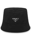 Re-Nylon Triangle Logo Bucket Hat Black - PRADA - BALAAN 5