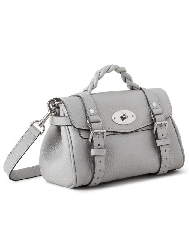 Alexa Heavy Grain Mini Tote Bag Pale Grey - MULBERRY - BALAAN 2