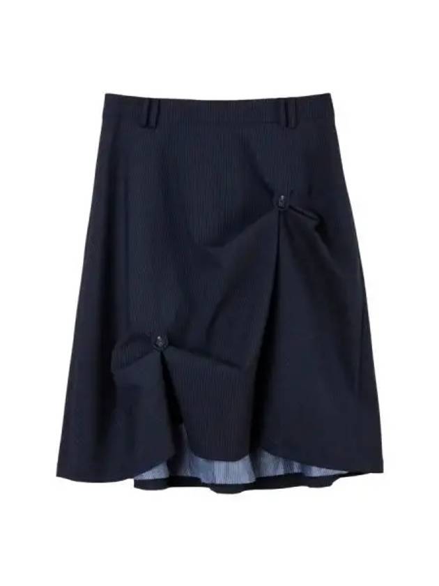 button flared skirt navy - HERETIC - BALAAN 1