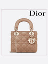 Lady Cannage Sheepskin Mini Bag Blush - DIOR - BALAAN.