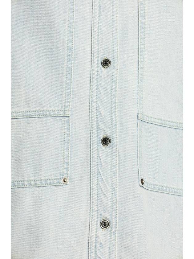 Marant Etoile Denim Shirt, Women's, Light Blue - ISABEL MARANT ETOILE - BALAAN 5