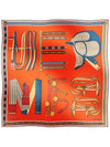 Lettres Equestre 90 Scarf Orange - HERMES - BALAAN 2