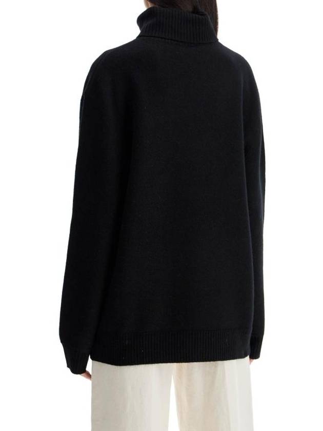 Logo Knitted Wool Turtleneck Black - A.P.C. - BALAAN 5