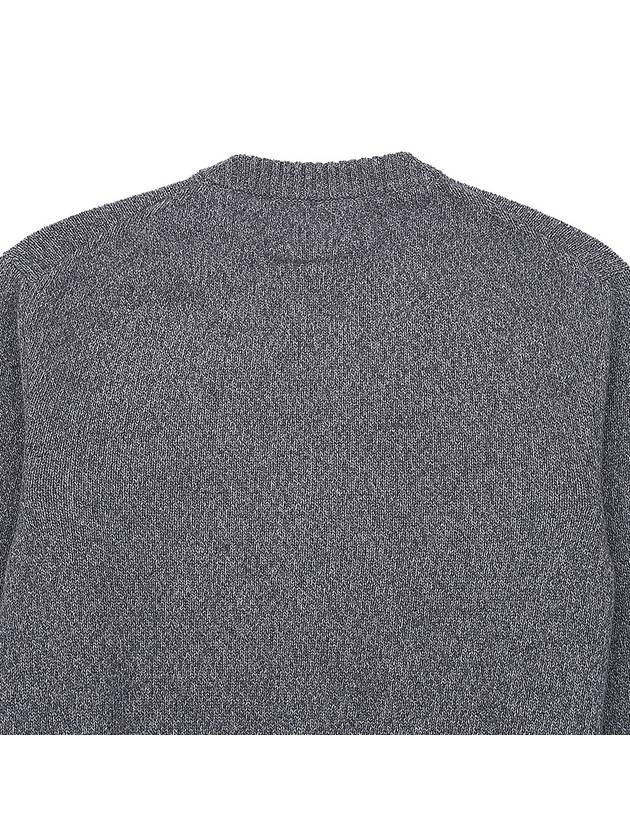 Heart Logo V Neck Cashmere Cardigan Heather Grey - AMI - BALAAN 8