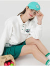 Heart logo point collar neck sweatshirt WHITE - MONBIRDIE GOLF - BALAAN 9