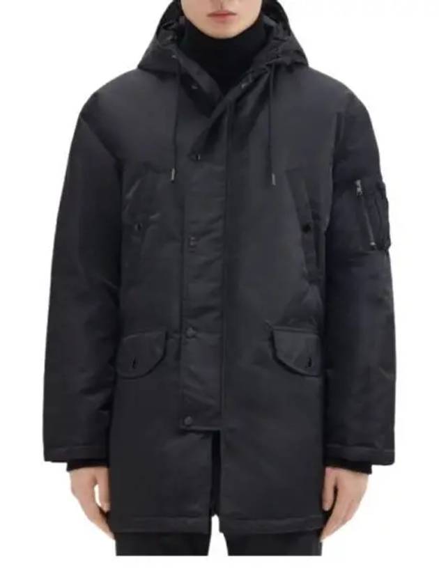 Terry Puffer Recycled Nylon Parka Black - THEORY - BALAAN 2