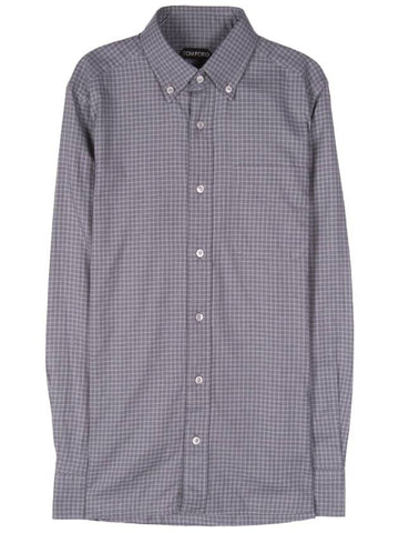 94UTAN Gray Check Shirt - TOM FORD - BALAAN 1