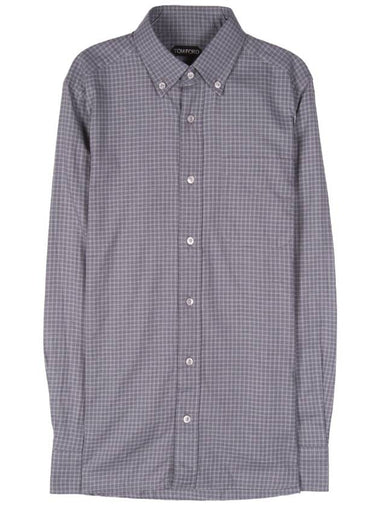 94UTAN Gray Check Shirt - TOM FORD - BALAAN 1