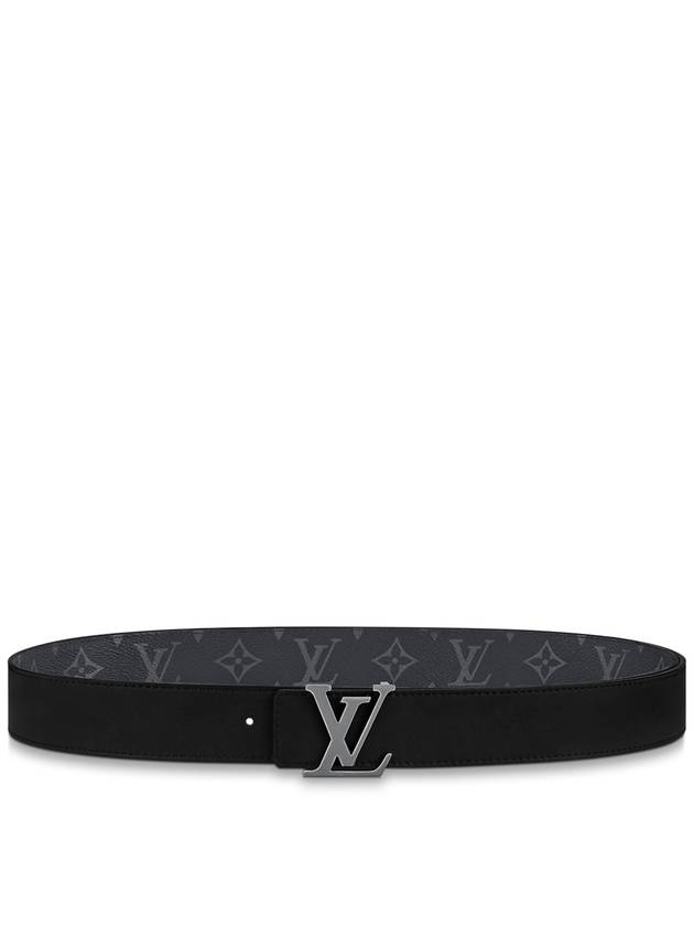 Silver Hardware Reversible Leather Belt Black - LOUIS VUITTON - BALAAN 3