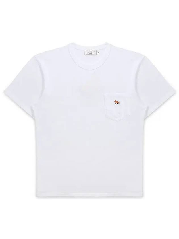 Baby Fox Patch Pocket Short Sleeve T-Shirt White - MAISON KITSUNE - BALAAN 3