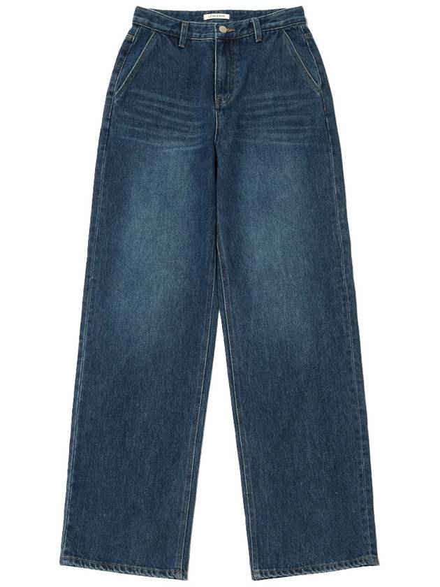 Semi wide washed denim pants deep blue - LESEIZIEME - BALAAN 2