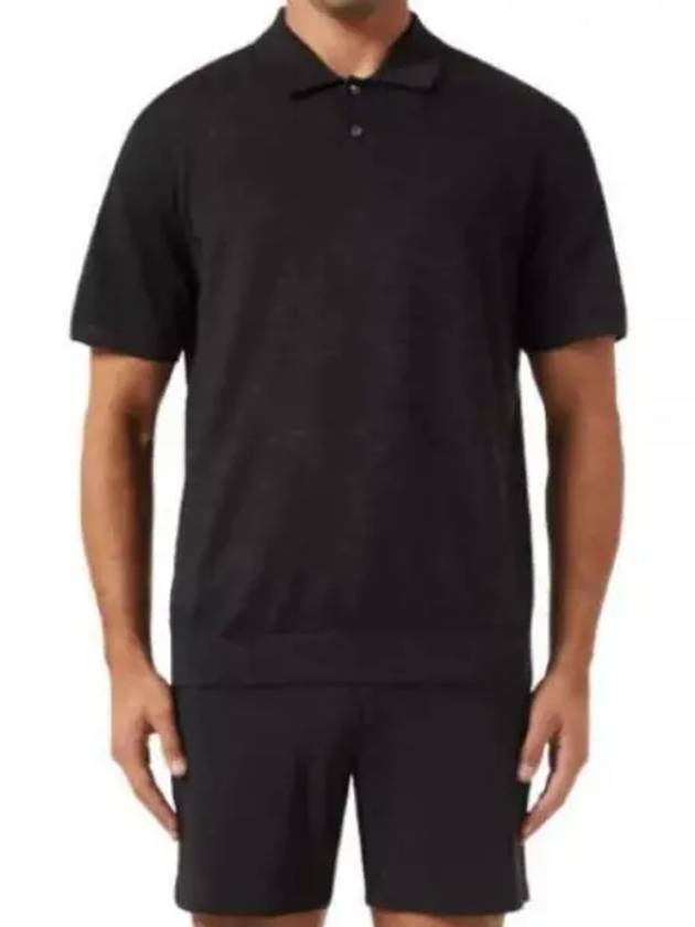 Goris Pl. Pacific Lin Linen Polo Shirt Black - THEORY - BALAAN 2