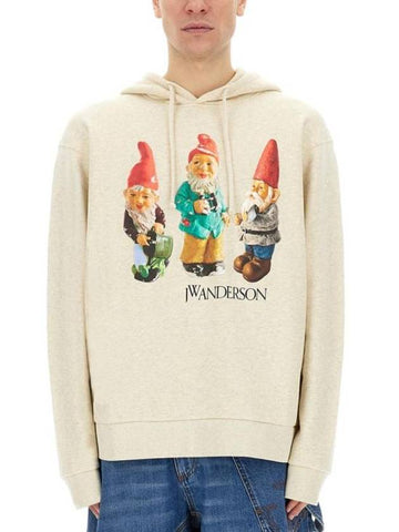 Gnome Print Hoodie White - JW ANDERSON - BALAAN 1