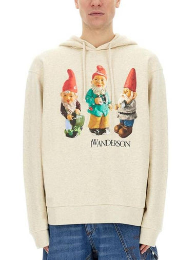 Gnome Print Hoodie White - JW ANDERSON - BALAAN 1