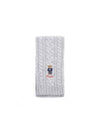 Embroidered Bear Cable Knit Wool Muffle Grey - POLO RALPH LAUREN - BALAAN 2