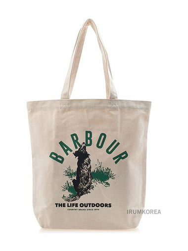 Print Canvas Tote Bag Ivory - BARBOUR - BALAAN 1