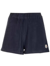 Women's Terrycloth Shorts Navy - MONCLER - BALAAN 5