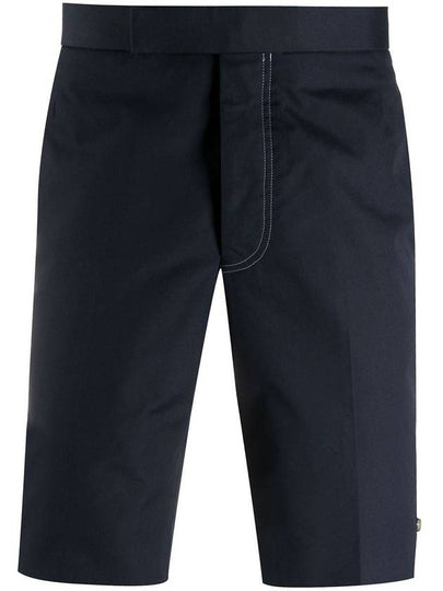 Men's Stitched Chino Shorts Navy - THOM BROWNE - BALAAN 2