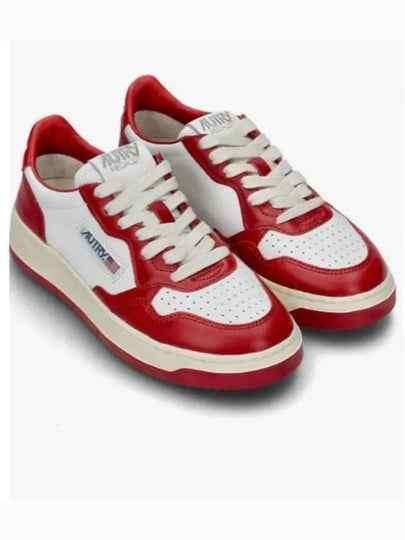 Women's Medalist Bi-Color Low-Top Sneakers Red - AUTRY - BALAAN 2