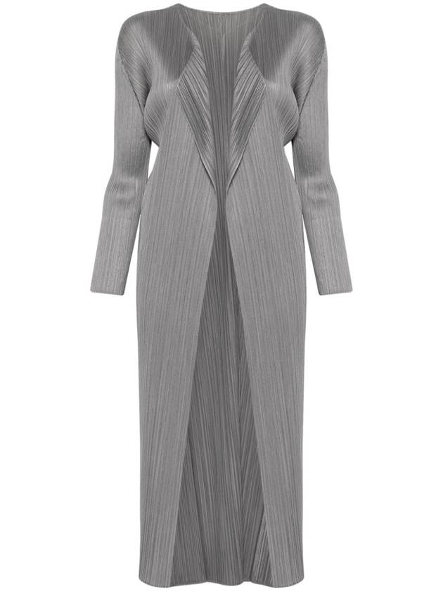 Pleated Long Cardigan Grey - ISSEY MIYAKE - BALAAN 2