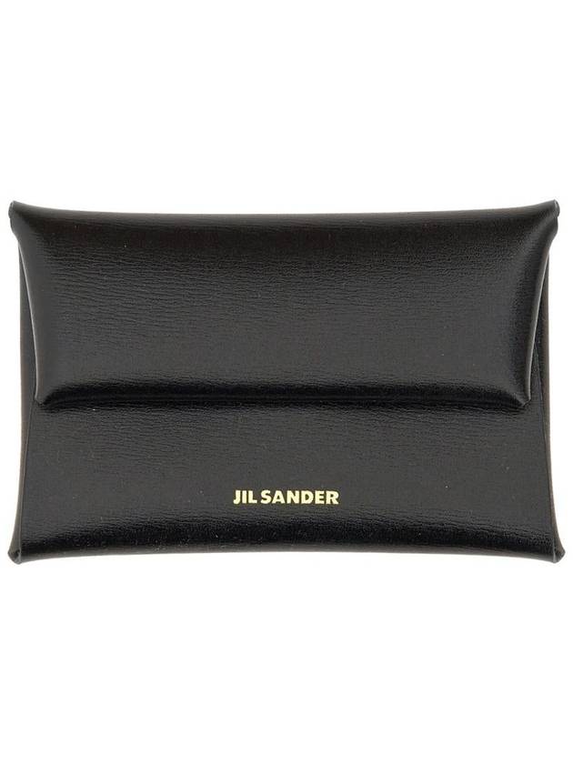 Gold Logo Bifold Card Wallet Black - JIL SANDER - BALAAN 3