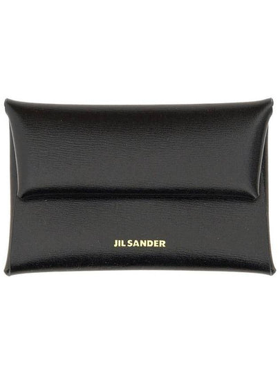 Gold Logo Bifold Card Wallet Black - JIL SANDER - BALAAN 2