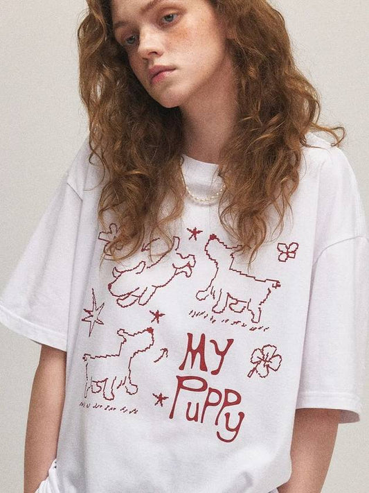 MY PUPPY Short Sleeve Tee White - CPGN STUDIO - BALAAN 2