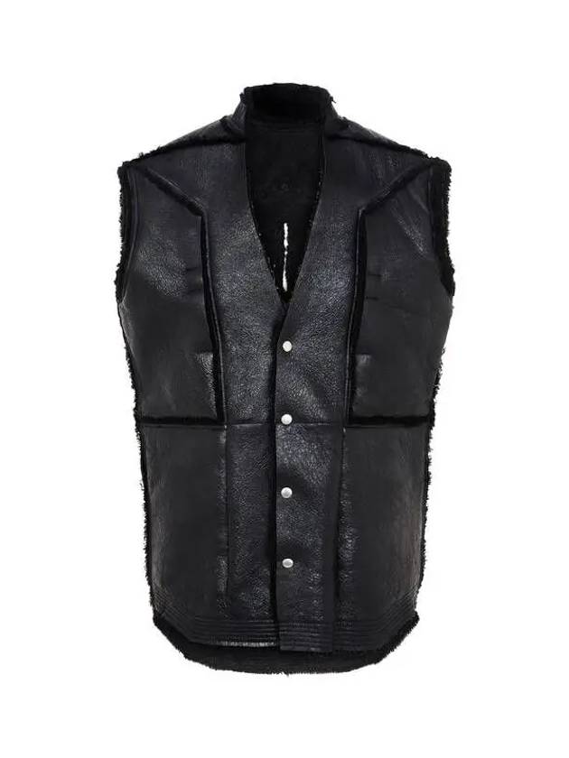 MEN Snap Button Mustang Vest Black 271389 - RICK OWENS - BALAAN 1