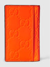 GG Rubber Effect Long Leather Card Wallet Bright Orange - GUCCI - BALAAN 3