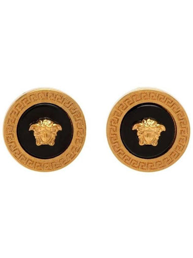 Medusa gold and black enamel earrings DG27256 - VERSACE - BALAAN 1