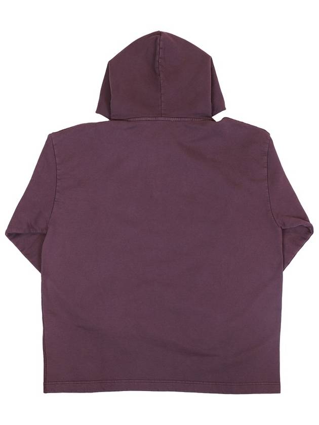 Studios Logo Overfit Cotton Hooded Top Purple - ACNE STUDIOS - BALAAN.