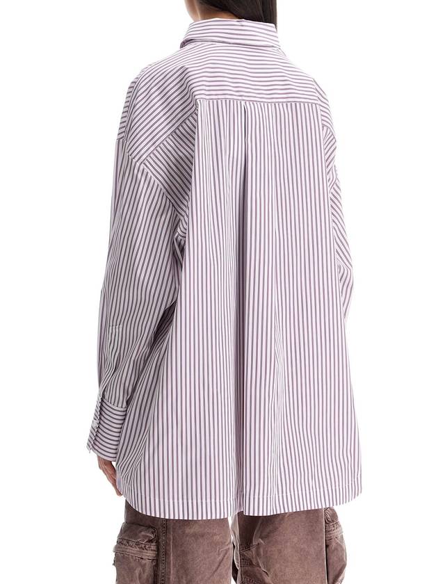 white and purple striped oversized shirt - THE ATTICO - BALAAN 3