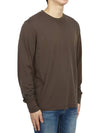 Embroidered Logo Lyocell Cotton Blend Jersey Long Sleeve T-Shirt Dark Chocolate - TOM FORD - BALAAN 6