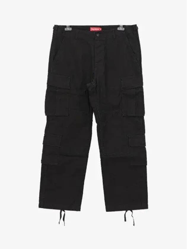 Patch logo cargo men s pants FW22P57 BLACK 1040085 - SUPREME - BALAAN 1