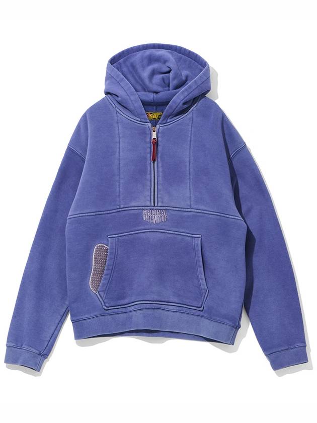 Patchwork Cotton Vintage Hoodie Navy - OGARP - BALAAN 2