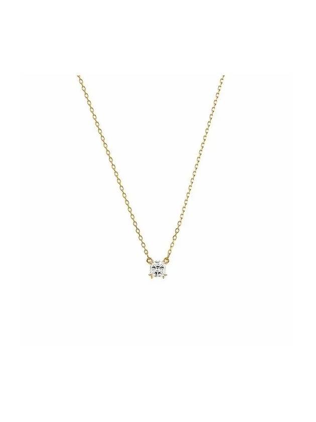 Stilla Crystal Pendant Square Cut Necklace Gold - SWAROVSKI - BALAAN 2