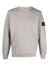 Garment Dyed Malfile Crewneck Sweatshirt Grey Heather - STONE ISLAND - BALAAN 2