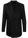 Men's Breasted Double Coat Black - TOM FORD - BALAAN 2