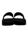 Basil Logo Emboss Striped Slippers Black - MONCLER - BALAAN 6