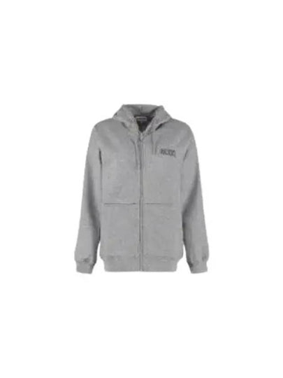 Logo Zip-Up Hoodie Grey - GANNI - BALAAN 2