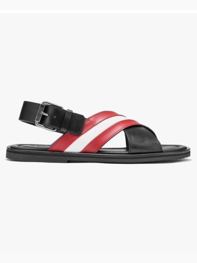 Jamilo Crossover Sandals Red Black - BALLY - BALAAN 2