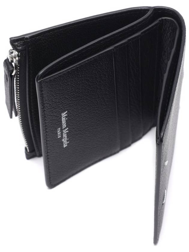 Four-Stitch Leather Half Wallet Black - MAISON MARGIELA - BALAAN 7