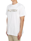 Girocolo Logo Short Sleeve T-Shirt White - ALEXANDER MCQUEEN - BALAAN 3